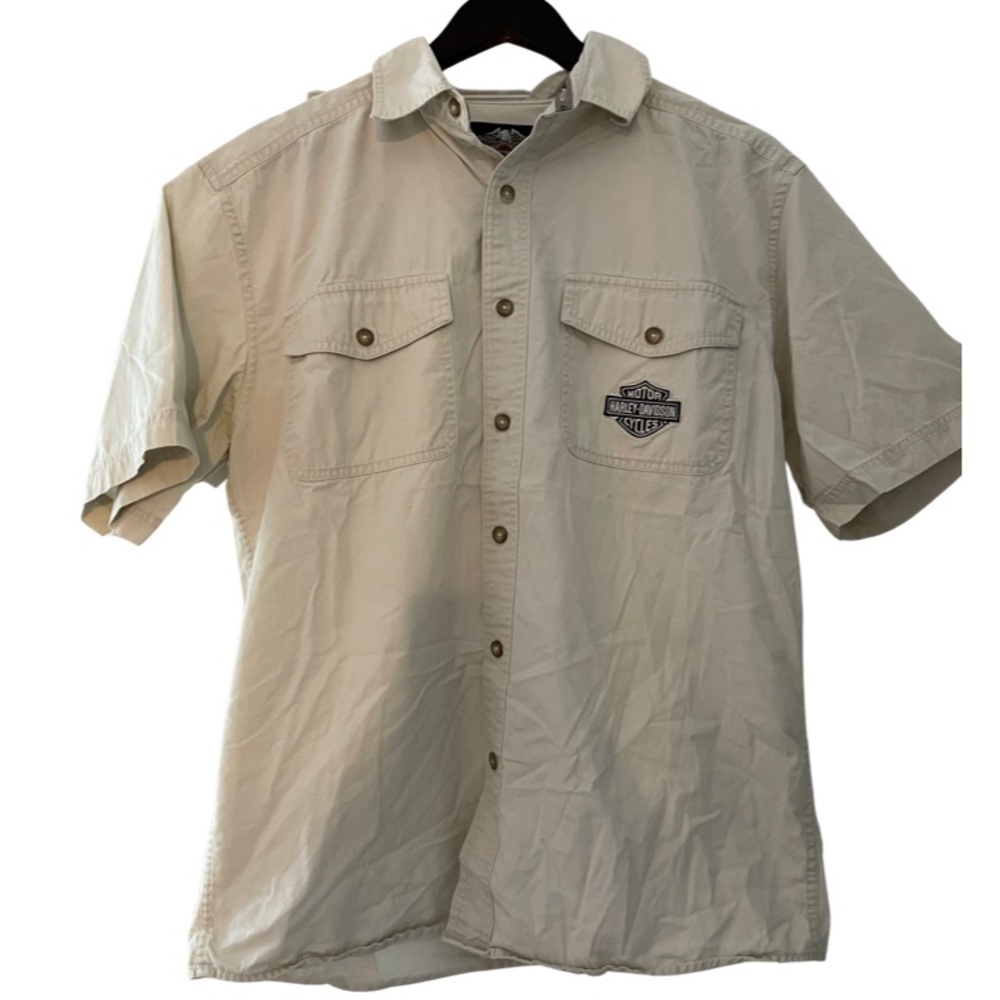 Harley-Davidson Short Sleeve Button Down Shirt Size Medium